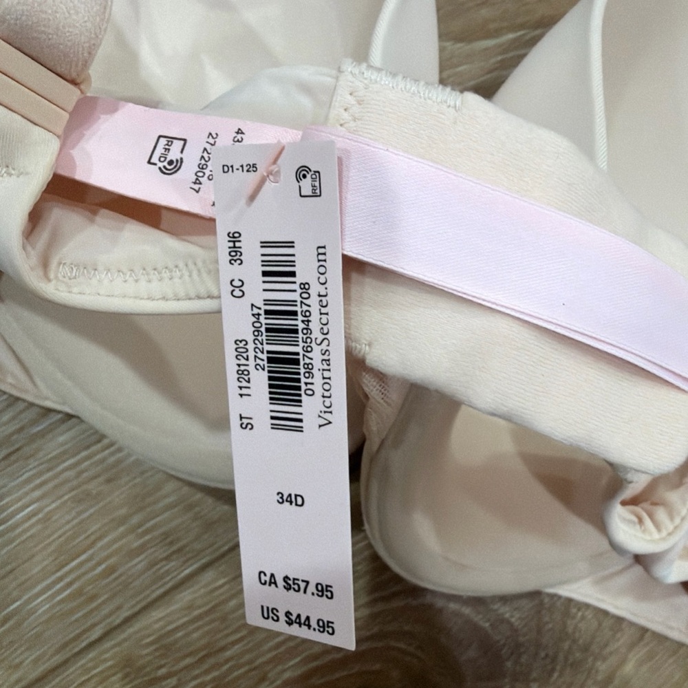 Victoria’s Secret Perfect Shape Push-Up‎ T-Shirt Bra 34D Marzipan - Picture 7 of 7